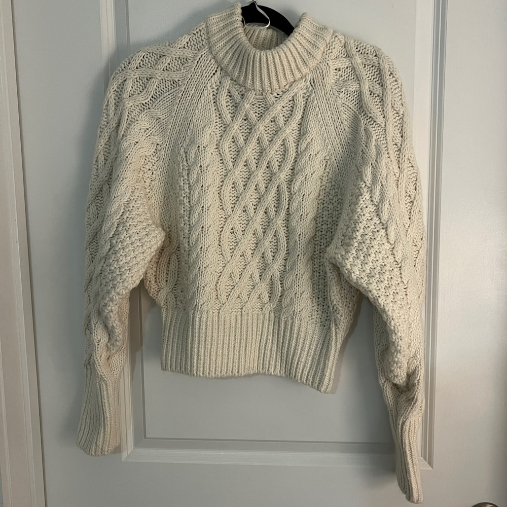 White cropped sweater / xsmall / H&M